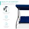 Best Choice Products 3-Seat Outdoor Converting Canopy Swing Glider Patio Hammock w/ Removable Cushions